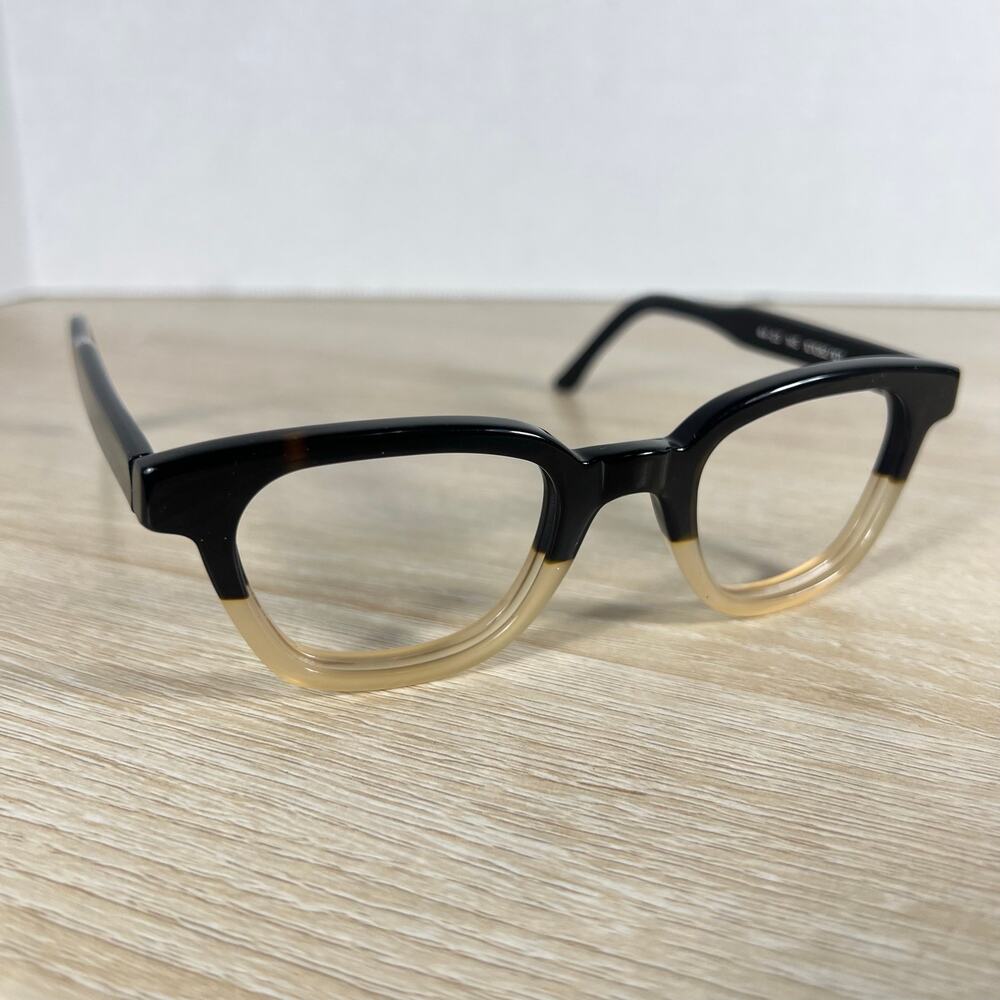 RARE SEE 1212 101082/101 Eyeglasses Split Dark Tortoise Horn Rim Frame 44-23-145